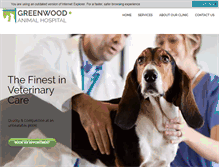 Tablet Screenshot of mygreenwoodvet.com